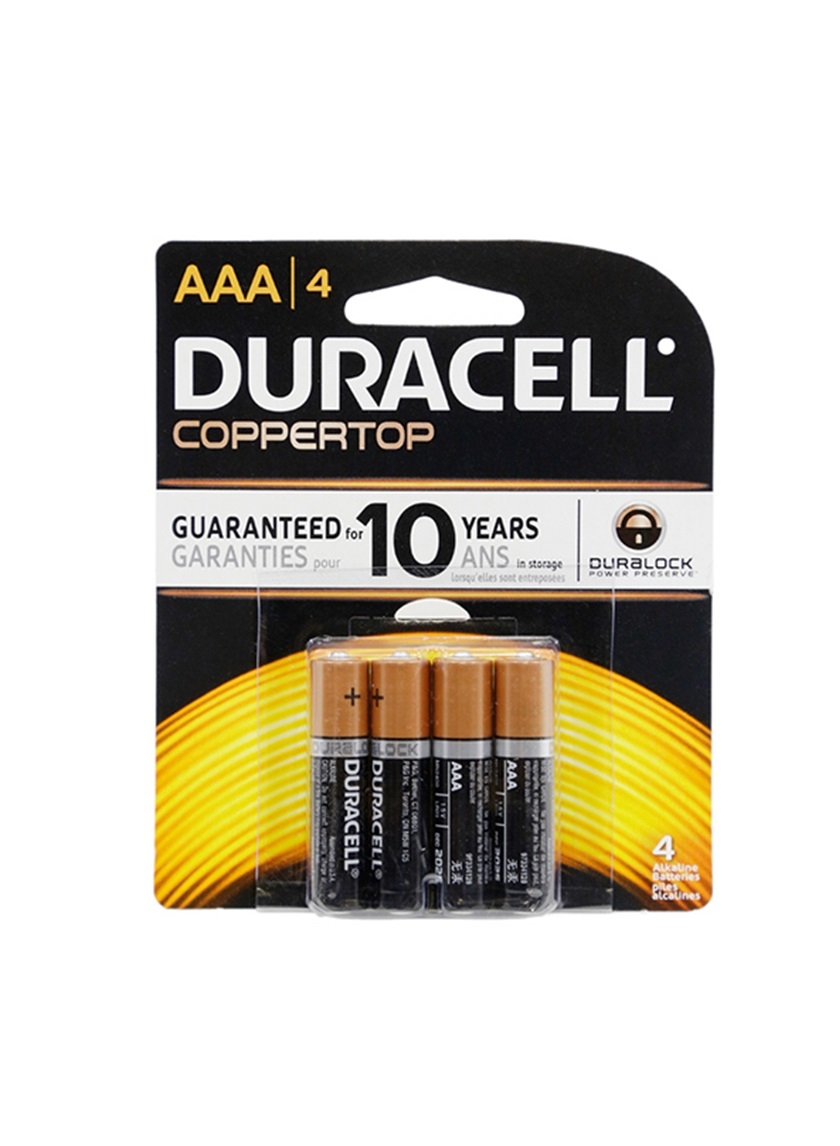 Coppertop Duracell AAA Battery, Pack Of 4