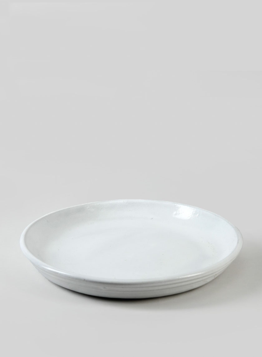 Bright White Ceramic Saucers