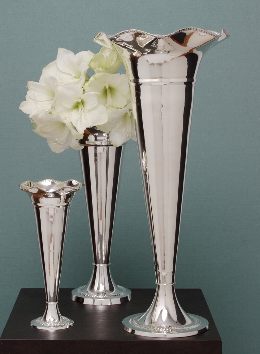 Silver Trumpet Vases