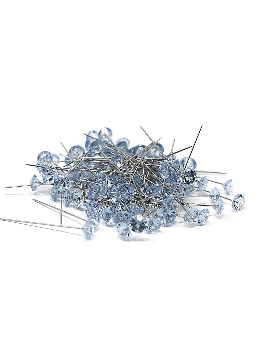 OASIS Lomey 2in Light Blue Diamante Pins, Set of 100