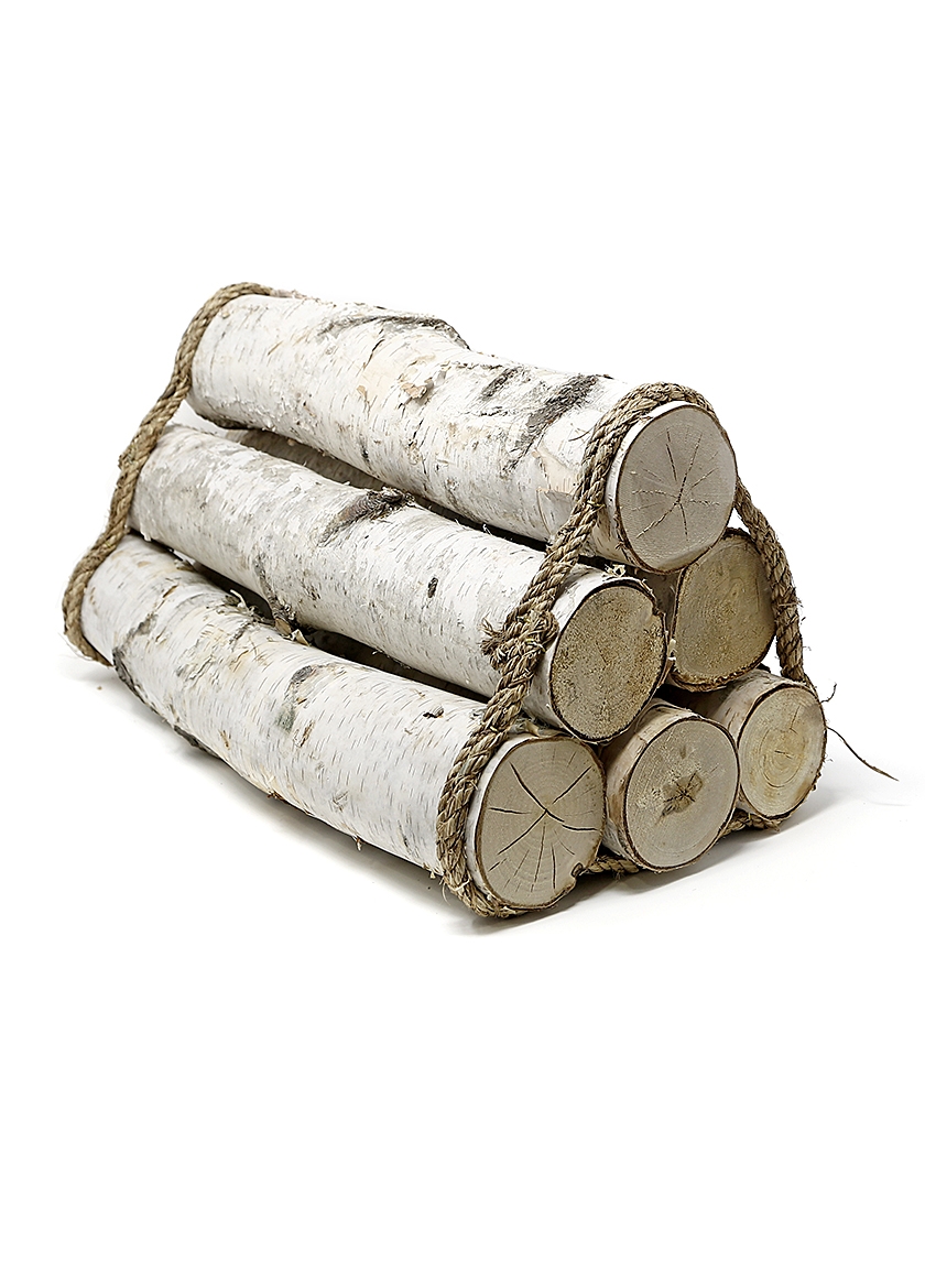 Homeford Natural Birch Wood Roped Log Bundle, 18-Inch, 6-Count