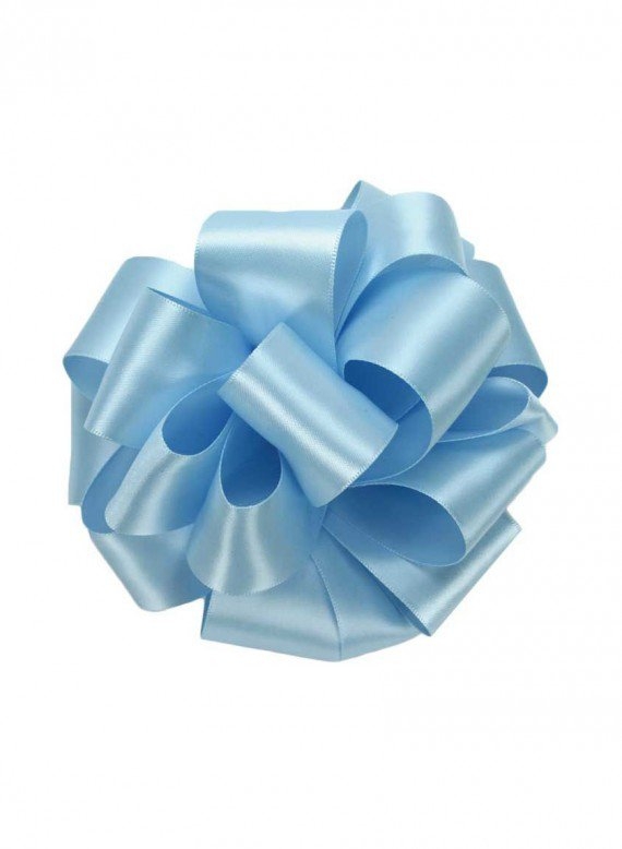 5/8in & 1 1/2in Light Blue Double Face Satin Ribbon