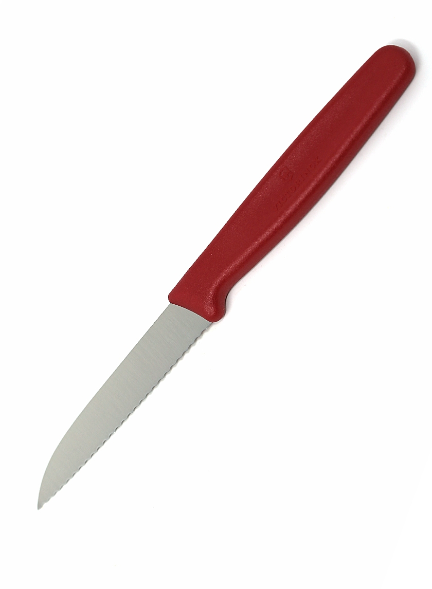 Victorinox 7in Red Serrated Paring Knife Florist Floral Garden Supply