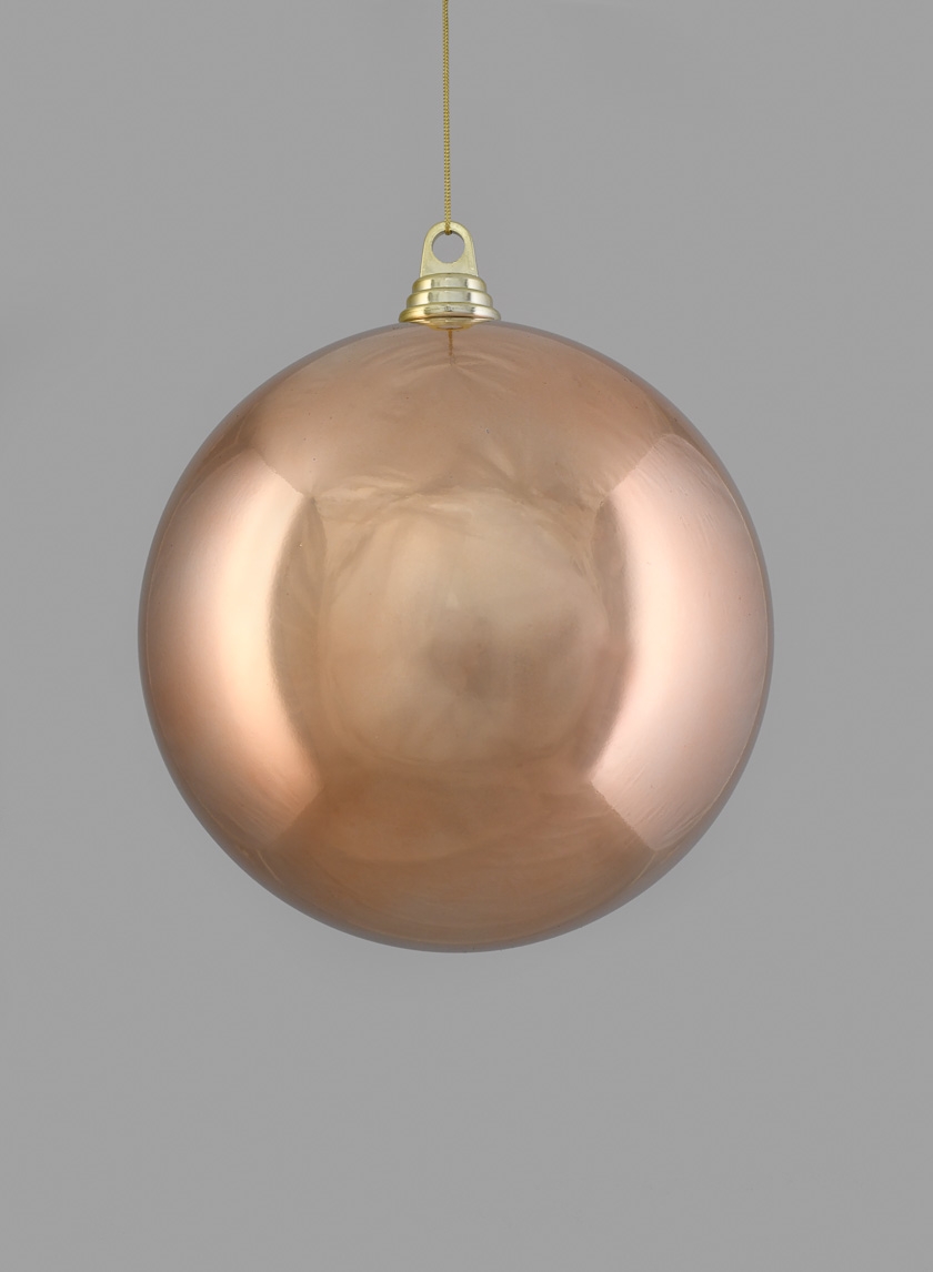 8in Vintage Shiny Rose Gold Ball