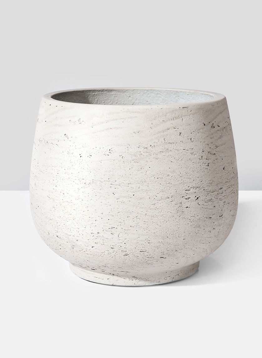 9 ½in Round Grey Cement Pot