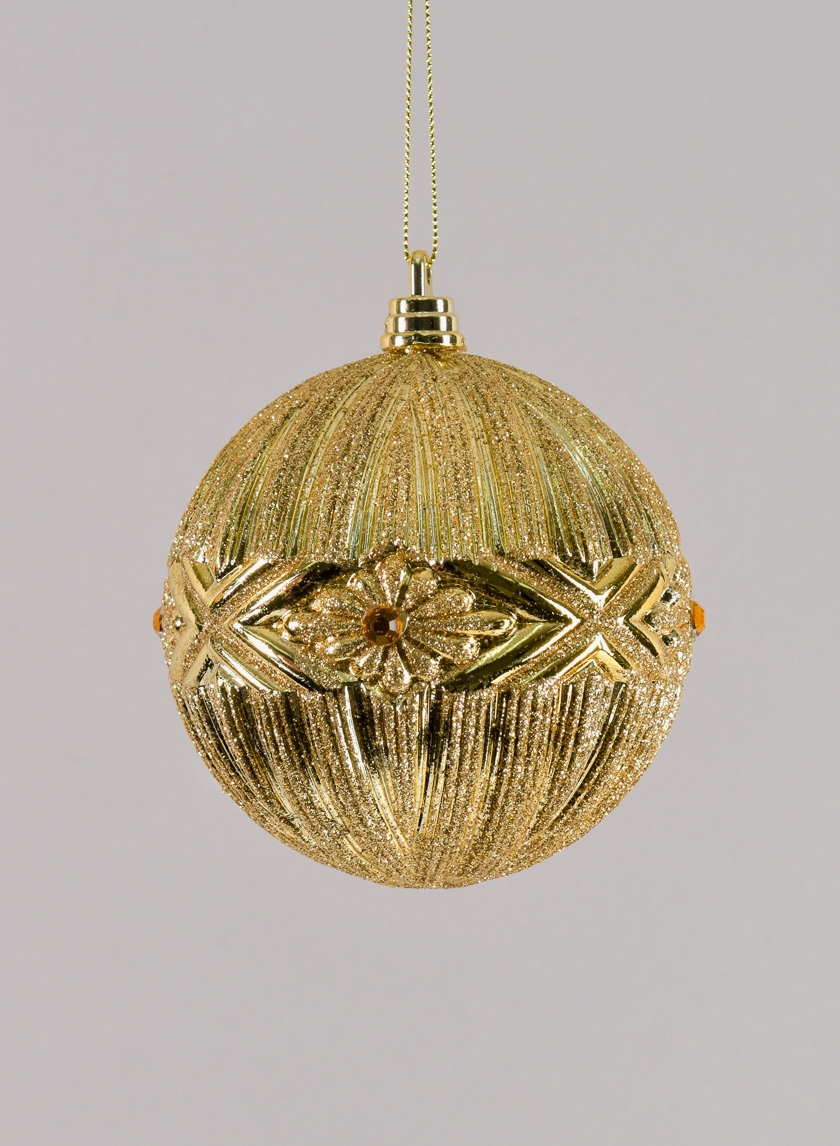 4in Jeweled Gold Ornament