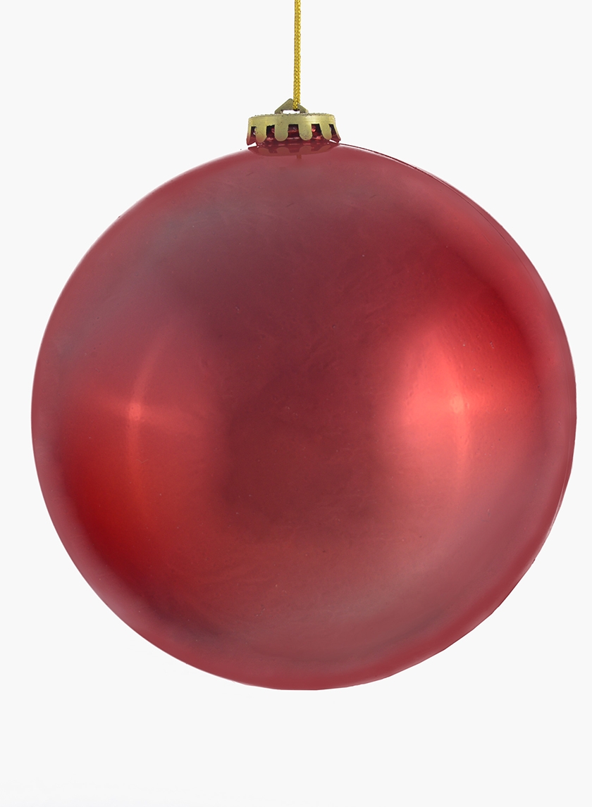 150mm Shiny Red Plastic Ornament Ball