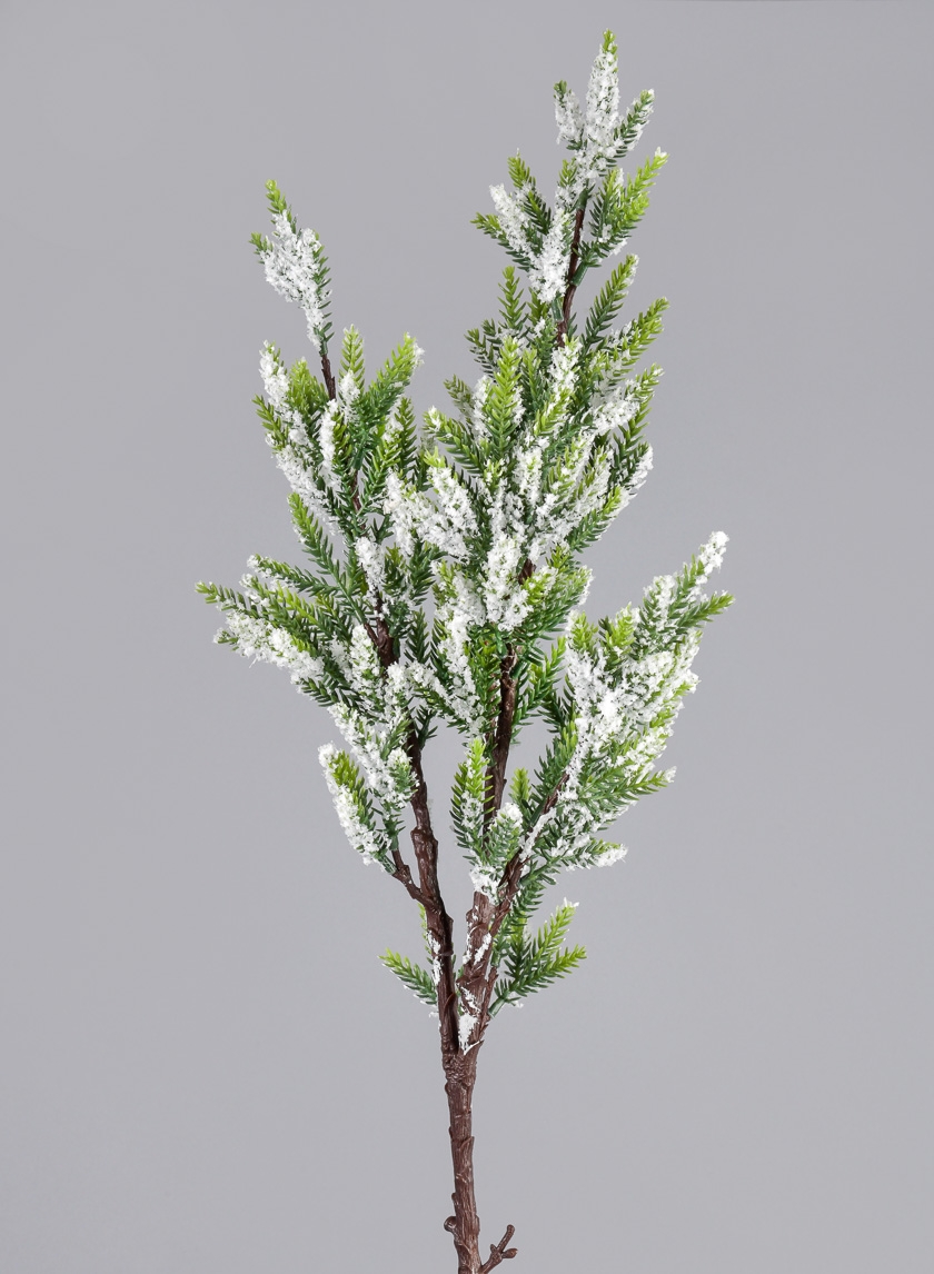 33in Trifoliate Pine Branch with Snow