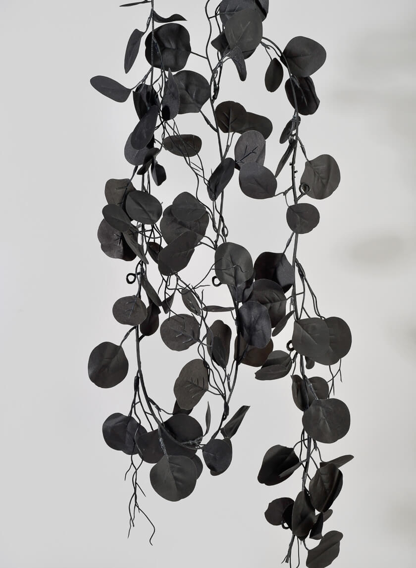 6ft Black Eucalyptus Garland