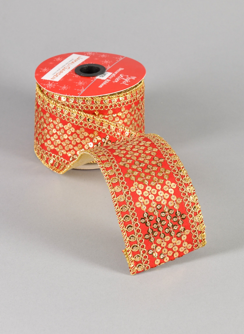 3in Royal Nawab Red Gold Ribbon