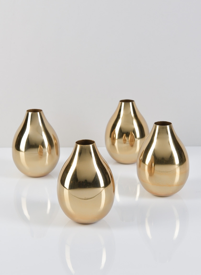 Cordoba Gold Bud Vase, Set of 4