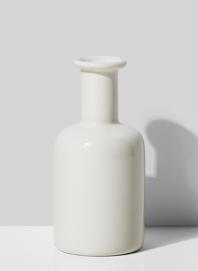 White Porcelain Bud Vase, 5 ½in, Set of 2