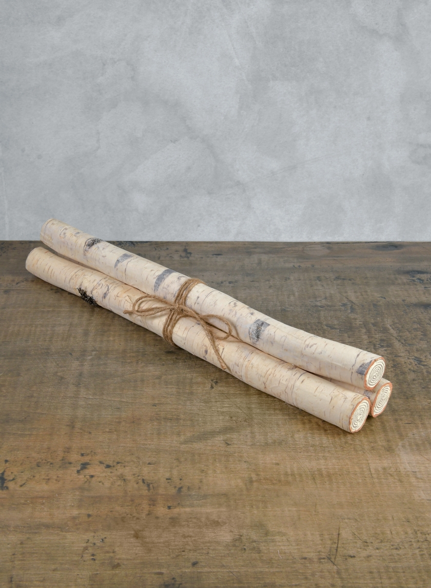 20in Artificial Birch Pole Bundle, Set of 3