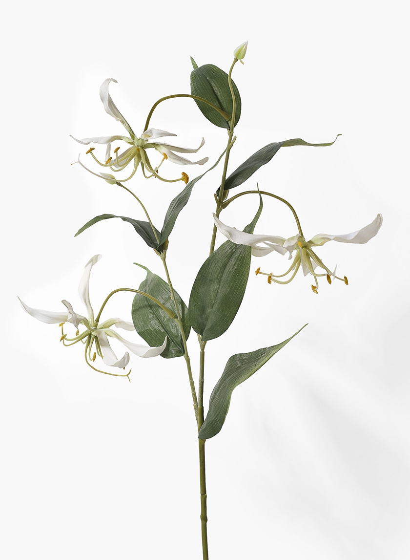 32in White Gloriosa Lily