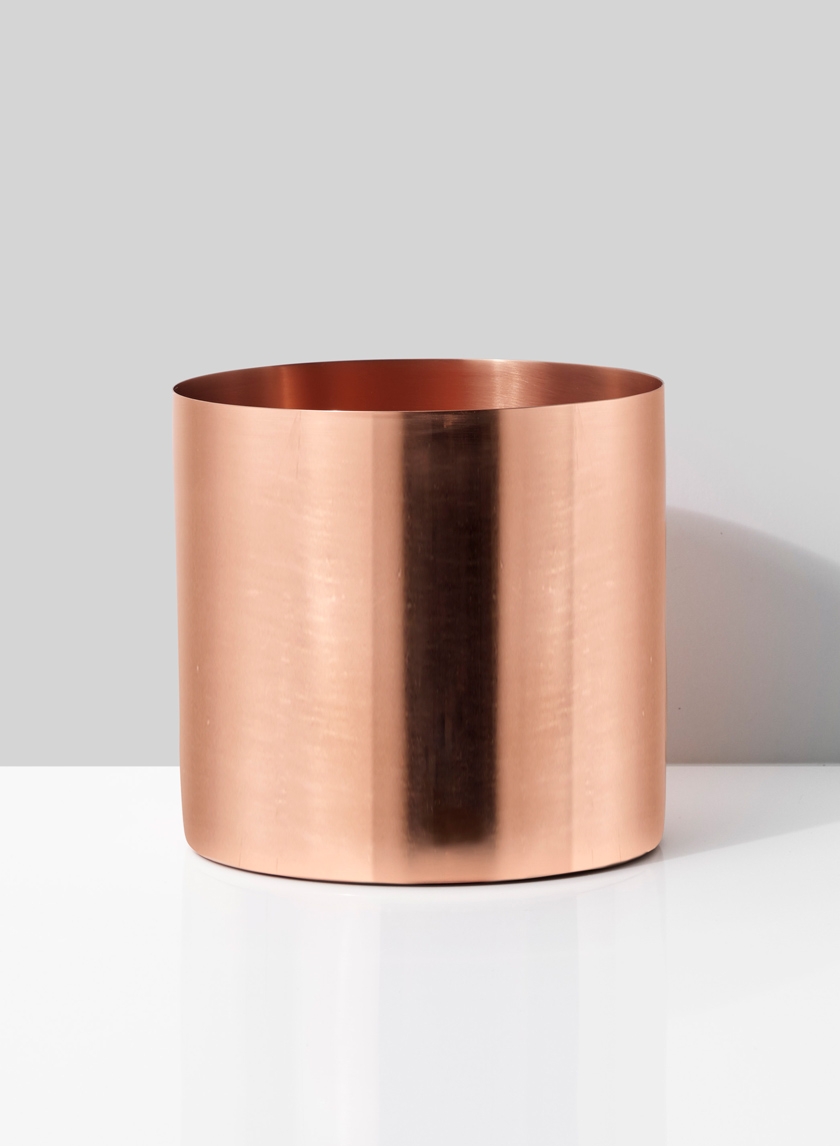 5in Copper Plated Cylinder Vase