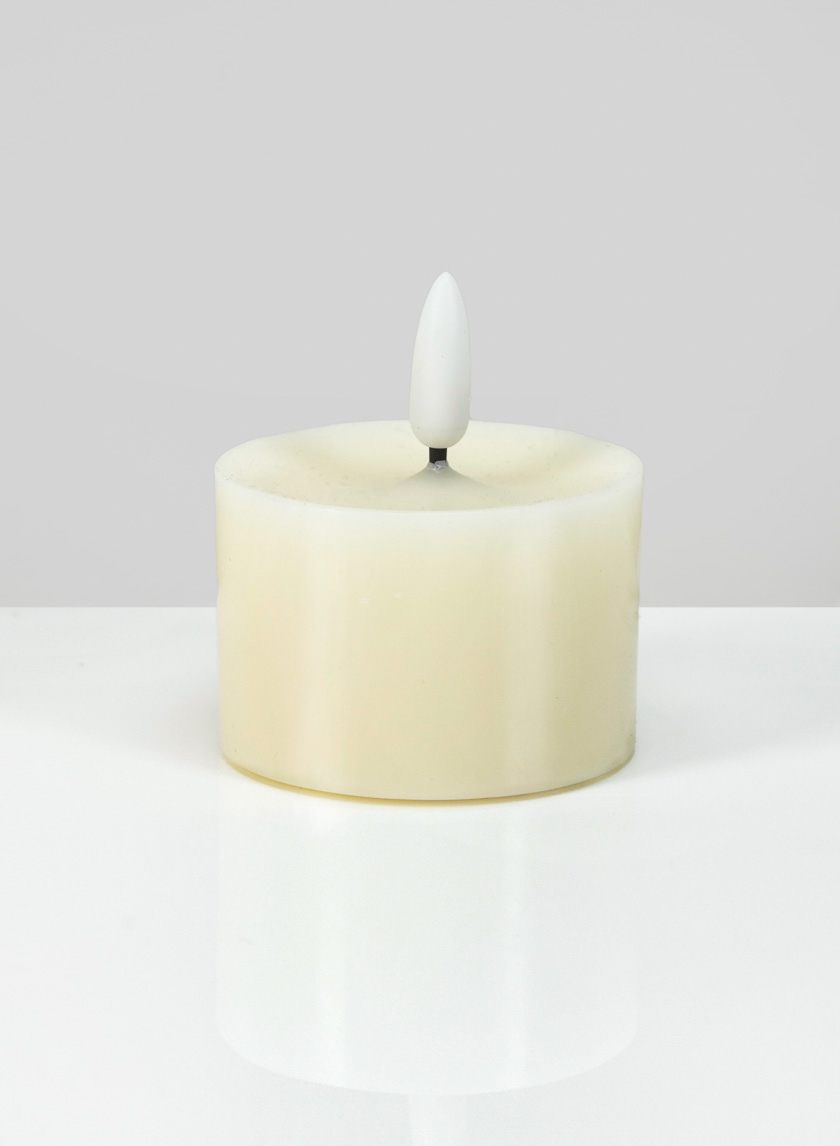 3D Flame Warm White LED Wax Candle