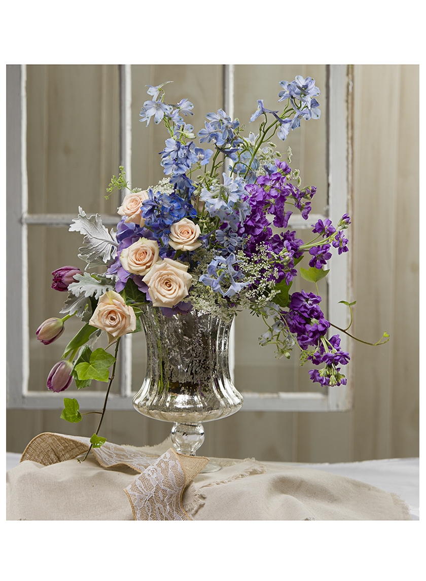 florists review mercury glass floral arrangement