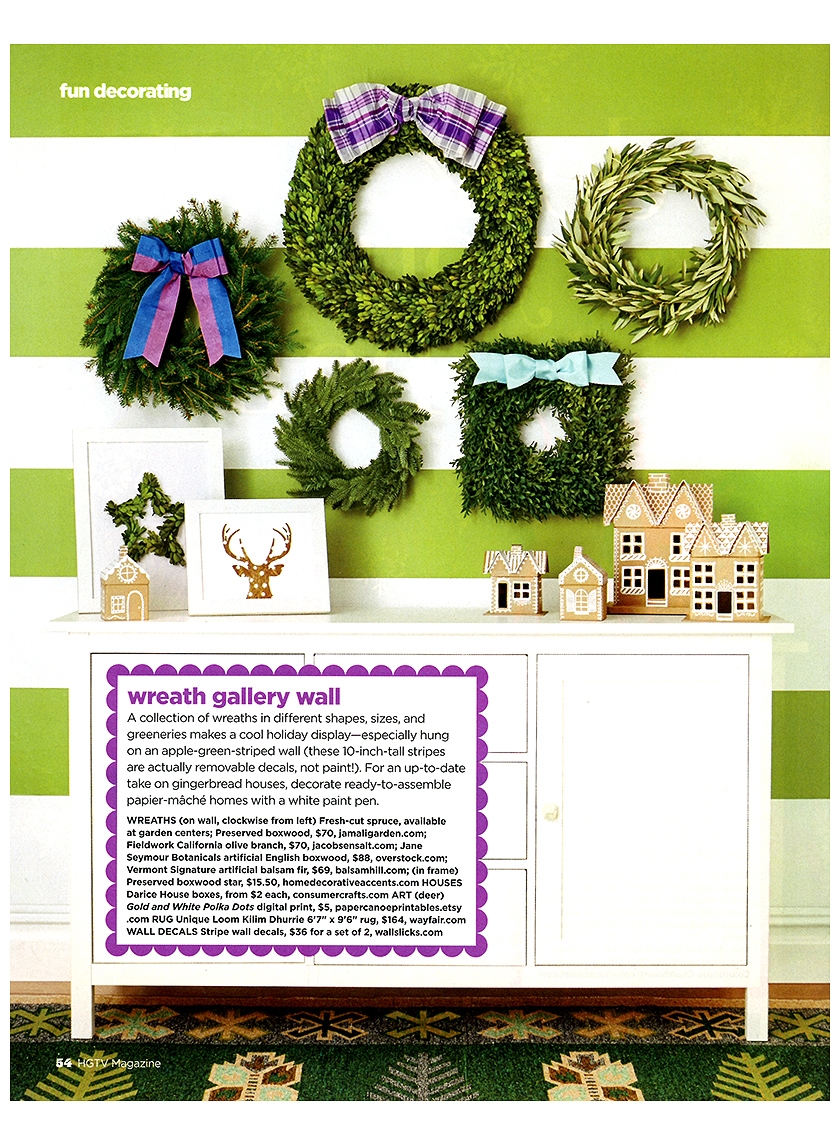 christmas wreath gallery wall boxwood pine