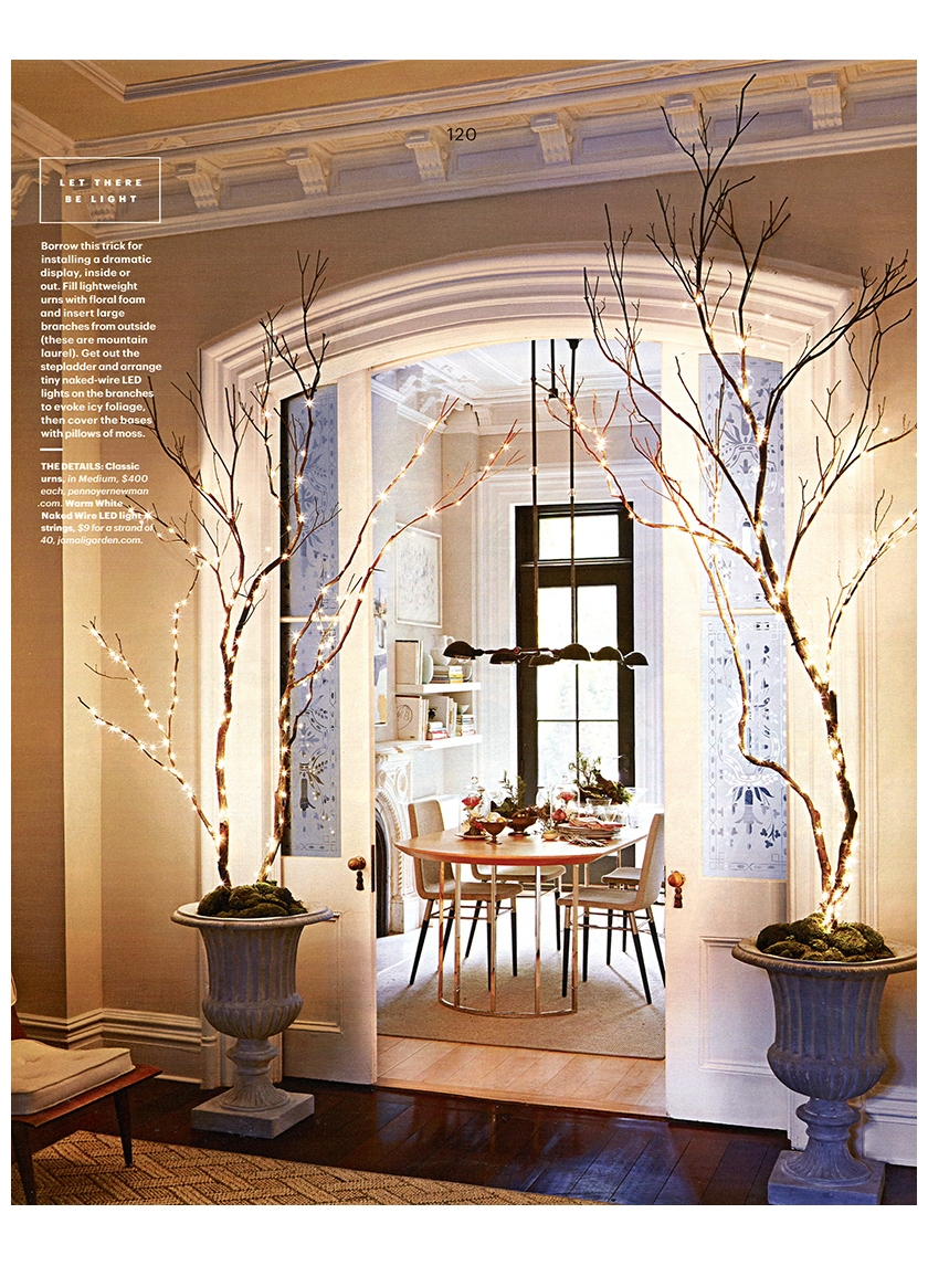 light wrapped branches winter woodland christmas decor by putnam & putnam