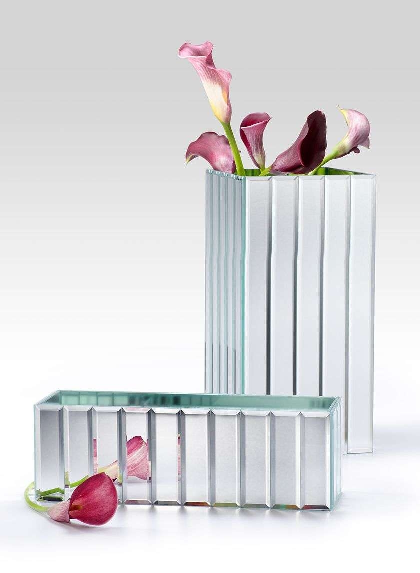 Heavy Mirrored Glass Vase, Wholesale Centerpiece Vases