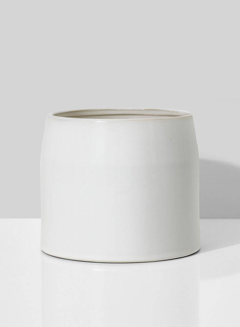 6 ¼in White Ceramic Potter's Bowl