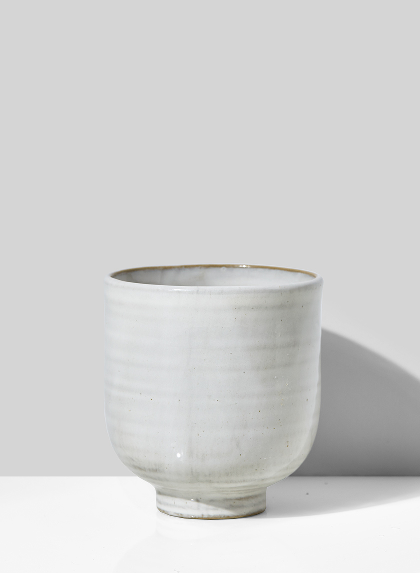 4in Glazed Ceramic Pedestal Bowl, Set of 2
