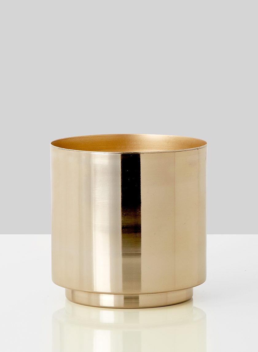 5 x 5in Gold Iron Vase