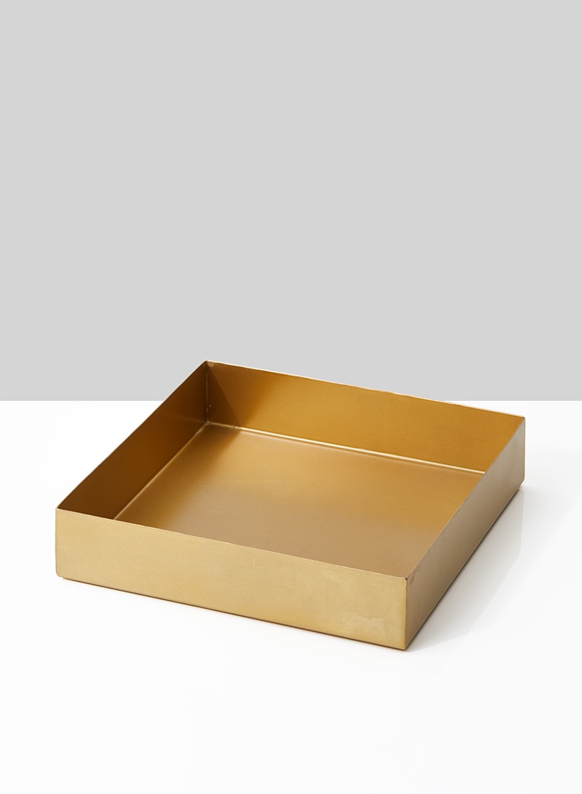 9 ½n Square Gold Tray