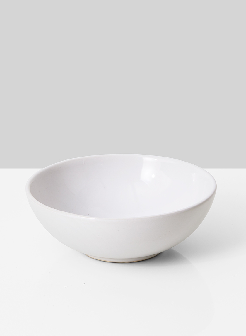7in White Ceramic Bowl