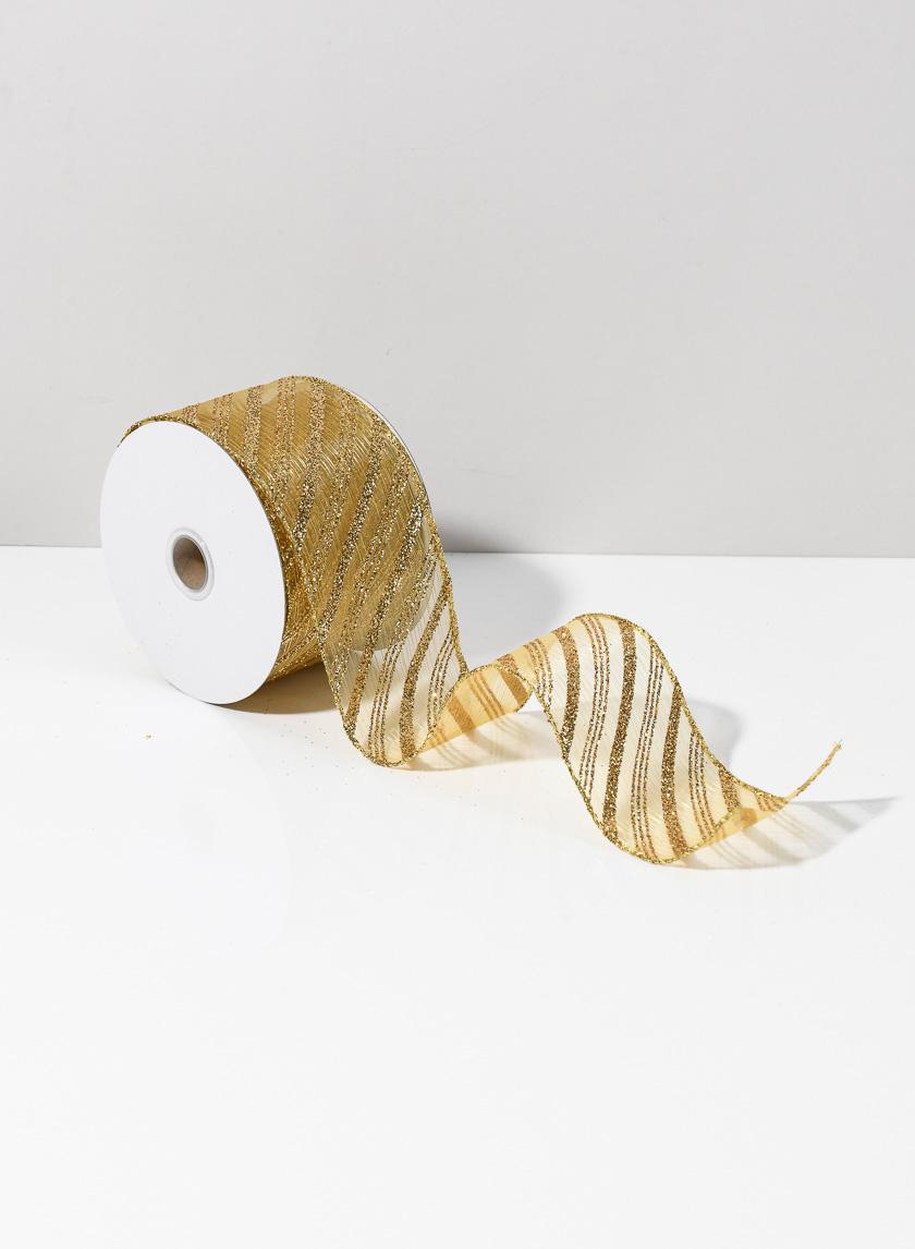 2 ½in x 10yds Roll Ribbon - Gold