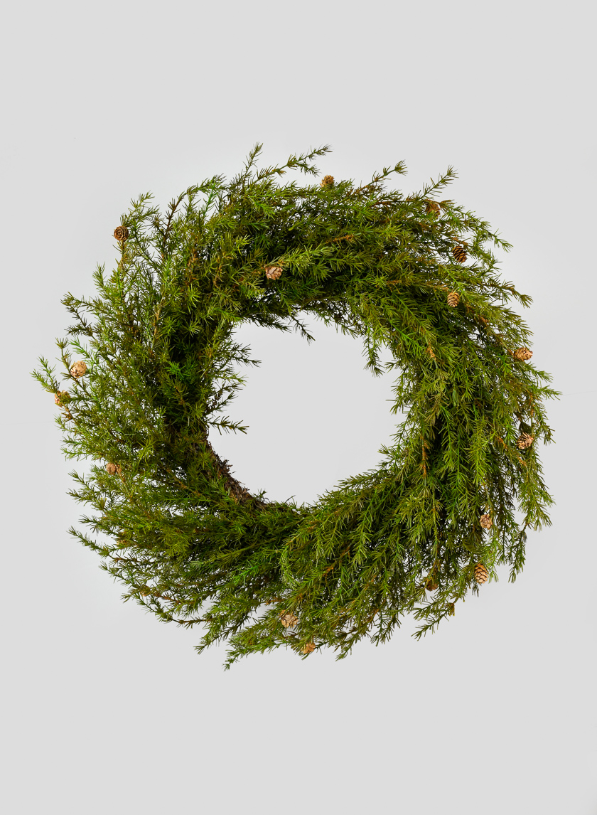 46in Green Cypress Giant Wreath