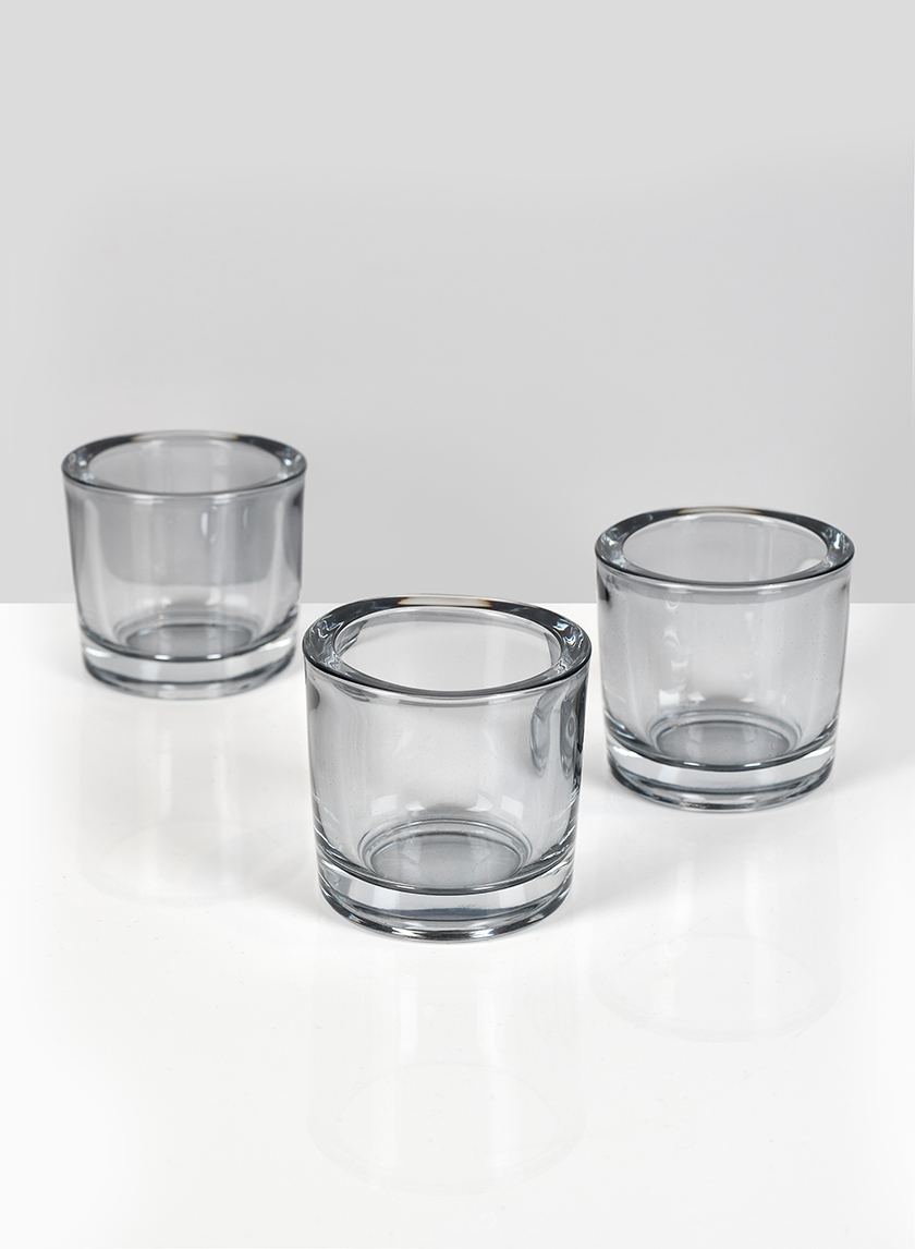 Smoke Tea Light Holder, Set of 3