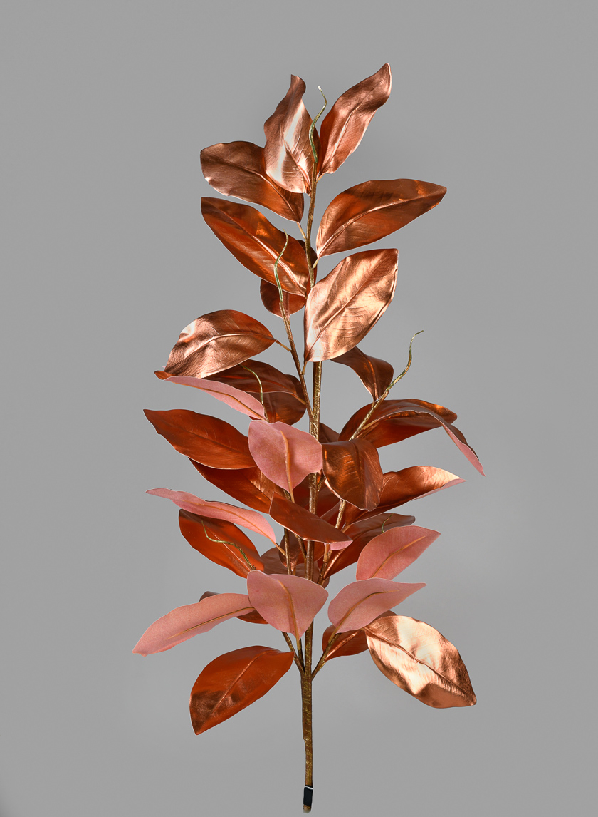 33in Rose Gold Magnolia Leaf Vine