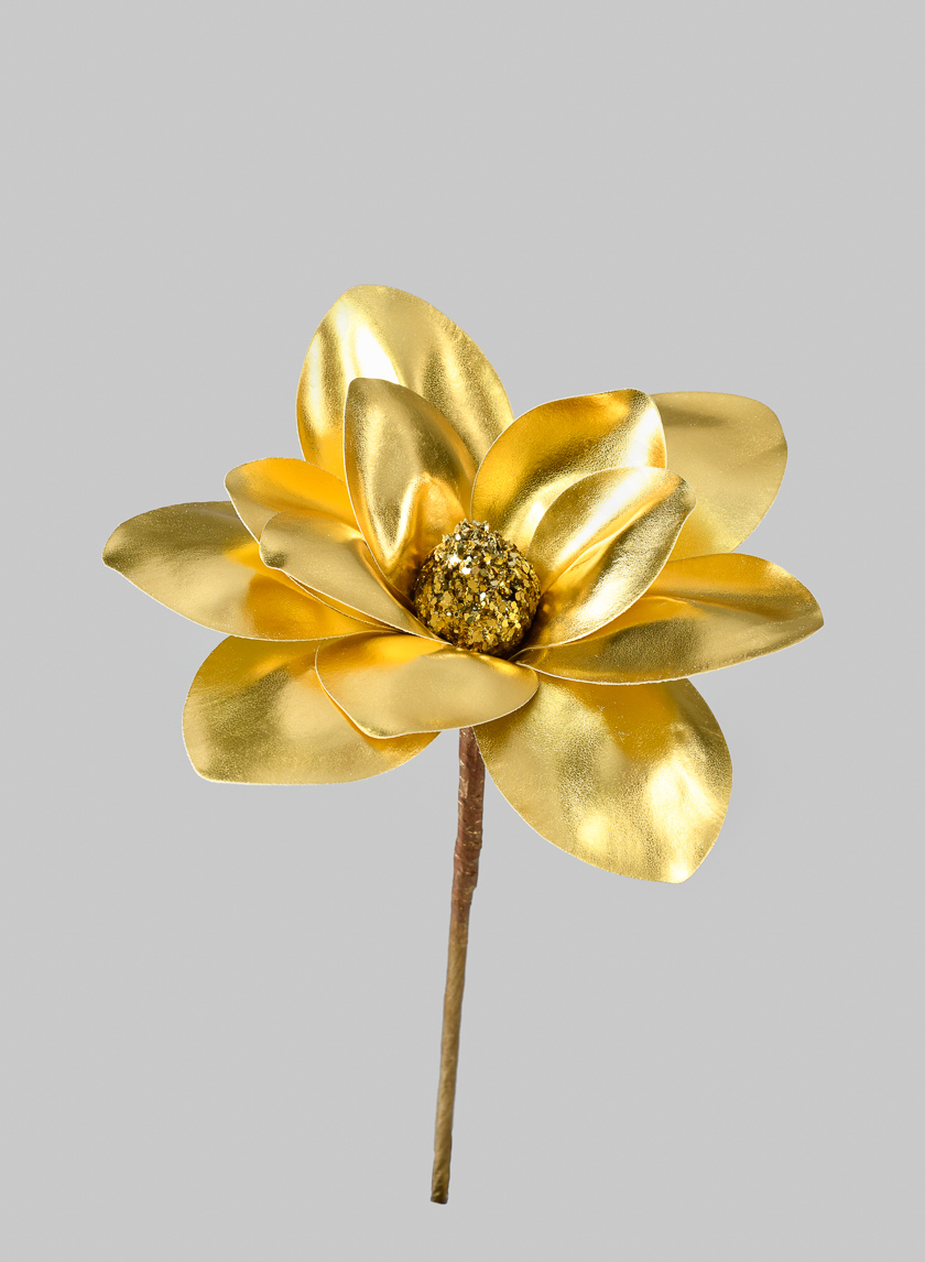 13 ½in Yellow Gold Magnolia Spray