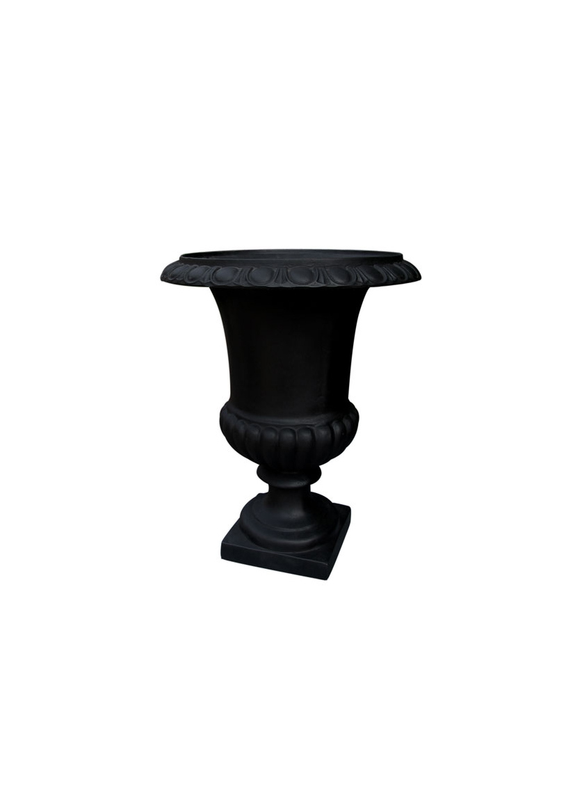 black fiberglass urn MC1CBK