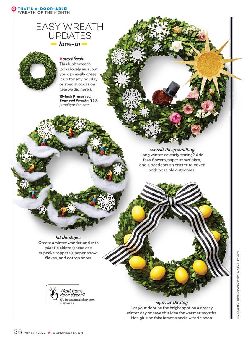 easy wreath updates winter early spring womans day