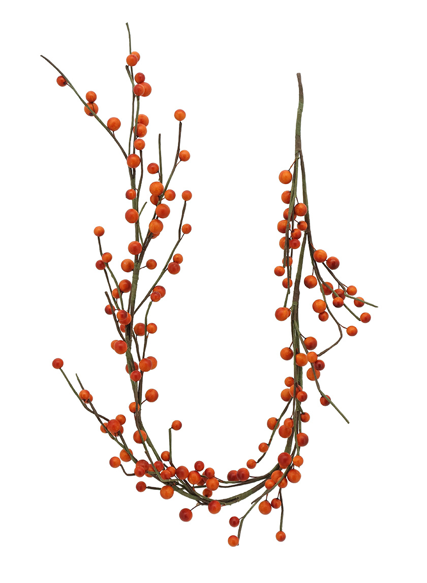 5ft Orange Berry Garland