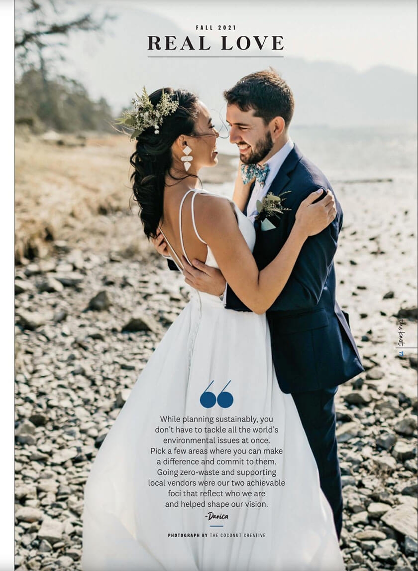 sustainably planned wedding the knot magazine