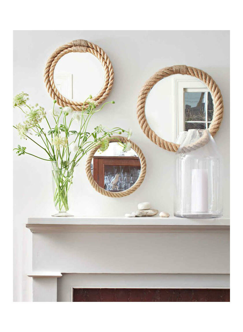 SHIP SHAPE rope and mirror DIY wall decor 