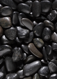 Polished Black Mini River Stones | Jamali Floral & Garden Supplies