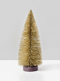 Champagne Glittered Tabletop Christmas Tree