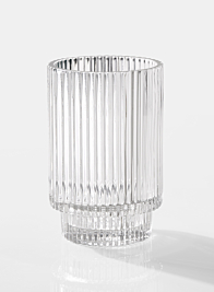 5in Pleated Glass Votive Holder
