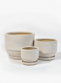 White Pots With Saucer