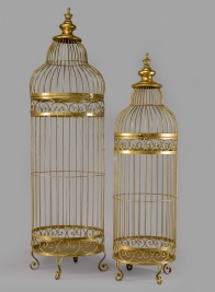 35in & 42in Antique Gold Birdcages