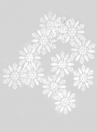 4in Glittered Snowflake Ornament, Set of 12