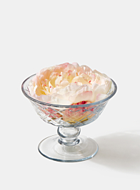 diamond cut glass bowl peony centerpiece