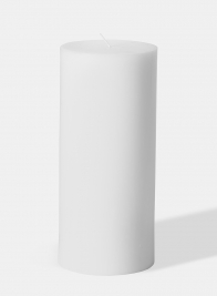 4 X 9in White Pillar Candle