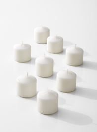 2x2in small white wax candle