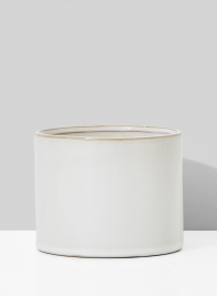 4 x 3 ¼in White Ceramic Vase, Set of 2