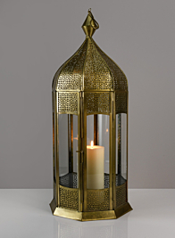 21 ½in Gold Aravali Lantern